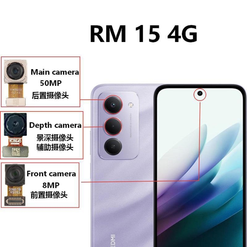 Xiaomi Redmi 15 4G 25062RN2DE Redmi 15 4G 25062RN2DA Fotocamera Posteriore ORIGINALE