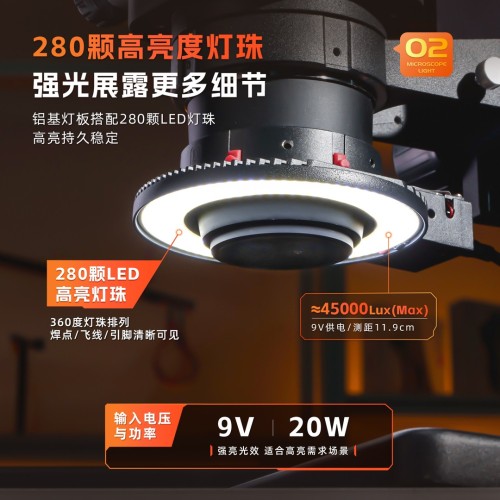 **Offerta! 280 anelli LED luminosi Luce LED potenza per microscopi