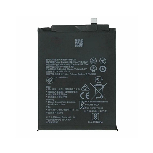 Batteria De Grande Capacita 3340mAh HB356687ECW Huawei Mate 10Lite G10 Nova 2Plus Honor 7X P30Lite Mate 30Lite Nova 4E Nova 2i Nova 9i P Smart Plus (Prodotto Nello Stabilimento Di Deji, Senza Logo)