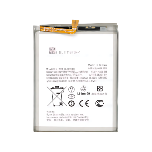 高容量电池 5000MAH EB-BA336BABY EB-BA245BABY Samsung A336B A33 5G A536B A53 5G A245F A24 5G (DEJI 工厂生产，没Logo)