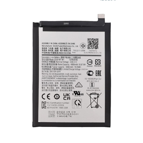 Batteria De Grande Capacita 5000mAh EB-BA226ABY SCUD-WT-W1 WT-S-W1 Samsung A226B A22 5G 2021 A146P A14 5G A04 A045F (Prodotto Nello Stabilimento Di Deji, Senza Logo)