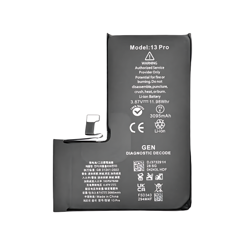 IPhone 13Pro Batteria 3095MAH GENUINE (可诊断,显示正品DEJI 工厂生产,没Logo)