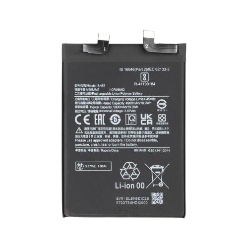高容量电池 5000mAh BN5E Xiaomi Redmi Note 11Pro 5G Redmi Note 11Pro 4G Redmi Note 12Pro 4G Poco X4Pro 5G 21091116I 2201116SG 2201116TG 2201116TI 2209116AG 2209116AG 2201116PG (DEJI 工厂生产，没Logo)