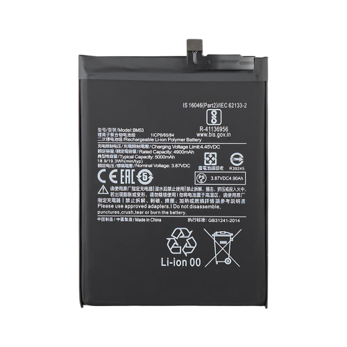 Batteria De Grande Capacita 5000mAh BM53 Xiaomi Mi 10T 5G Mi 10T Pro 5G Redmi K30S M2007J3SG M2007J3SY M2007J3SP M2007J3SI M2007J17C (Prodotto Nello Stabilimento Di Deji, Senza Logo)