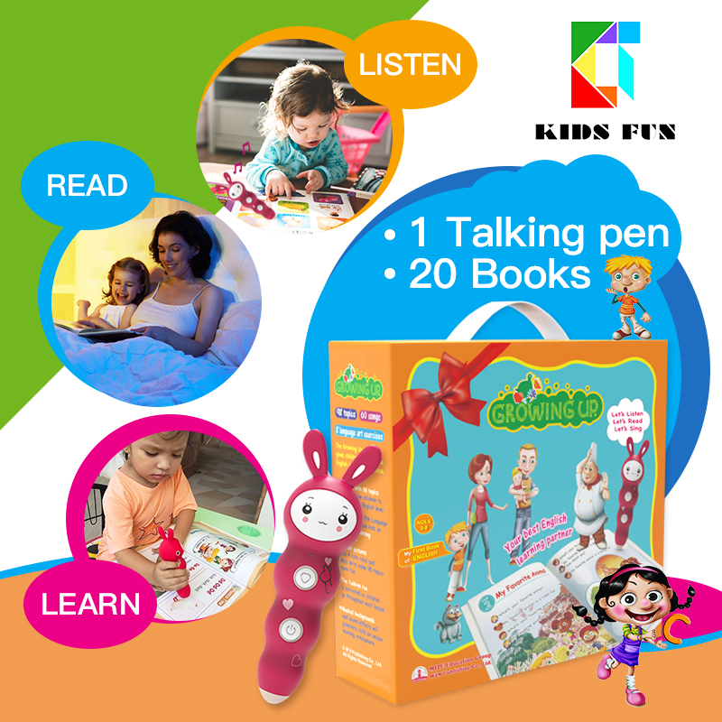 Early Learning Talking Pen Growing up Comprehensive English Language Skills Book Set