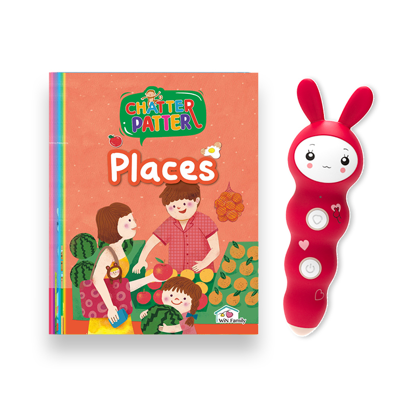 English Learning Kit Touch Reading Pen and Chatter Patter Book Reader for Kids Study English