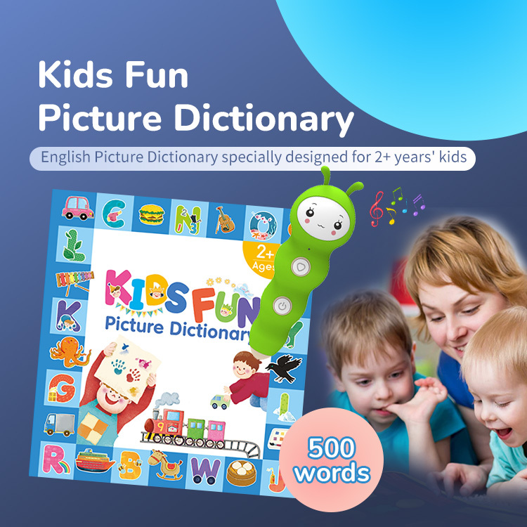 Kids Fun Picture Dictionary with Talking Pen Interactive English Learning for Ages 2+ Years Old