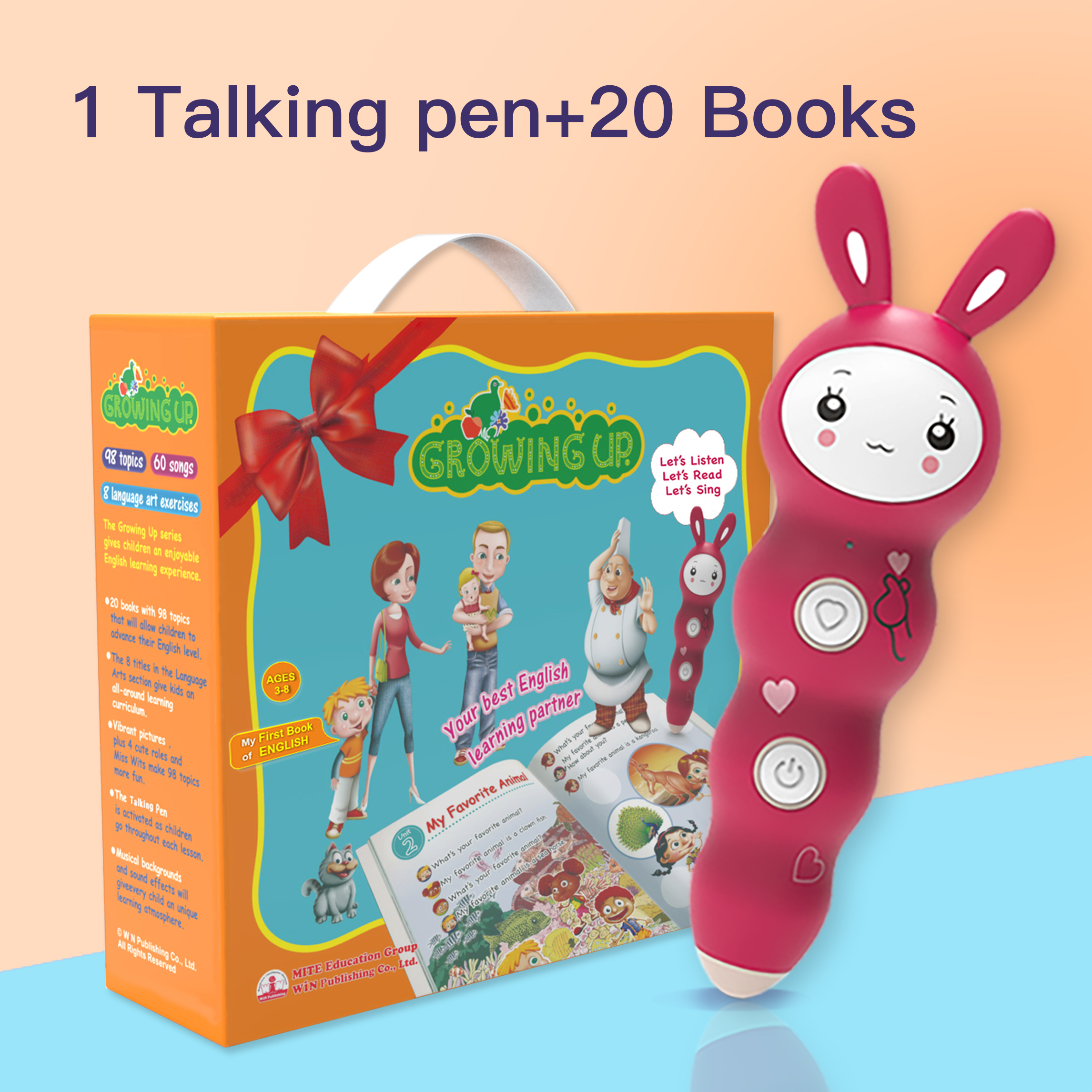Early Learning Talking Pen Growing up Comprehensive English Language Skills Book Set