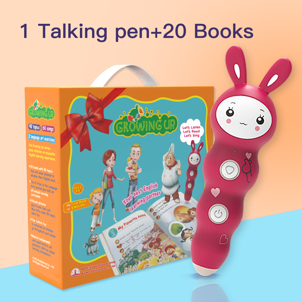 Early Learning Talking Pen Growing up Comprehensive English Language Skills Book Set
