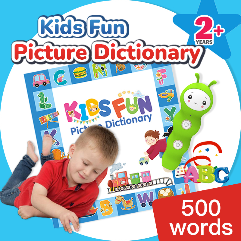 Kids Fun Picture Dictionary with Talking Pen Interactive English Learning for Ages 2+ Years Old