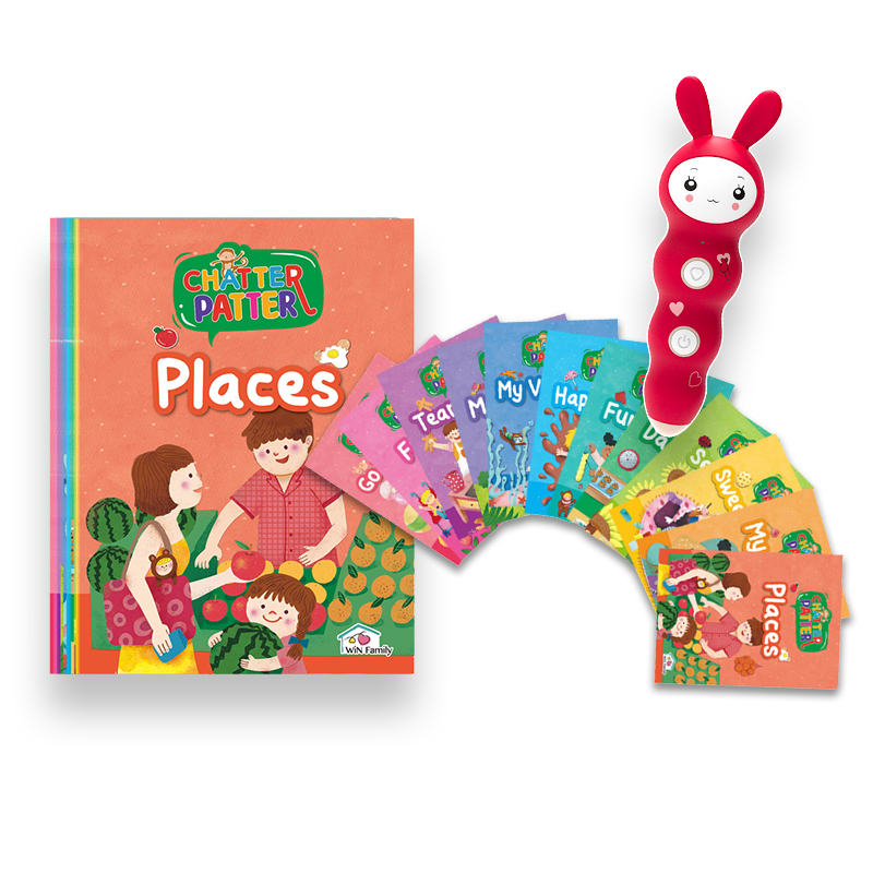 English Learning Kit Touch Reading Pen and Chatter Patter Book Reader for Kids Study English