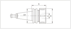 Porte-outils CNC ISO30-ER32-60