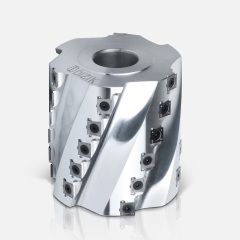 Spiral cutter heads for planing-Aluminum body