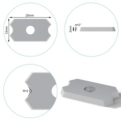 Carbide Scraper 20x12x2.0 R2 - Precision Edge Banding Tool - Long-Lasting Durability,Carbide Scraper 20x12x2.0 R2 - Precision Edge Banding Tool - Long-Lasting Durability