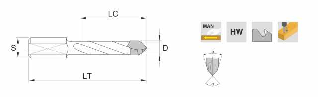 Through hole drill bit