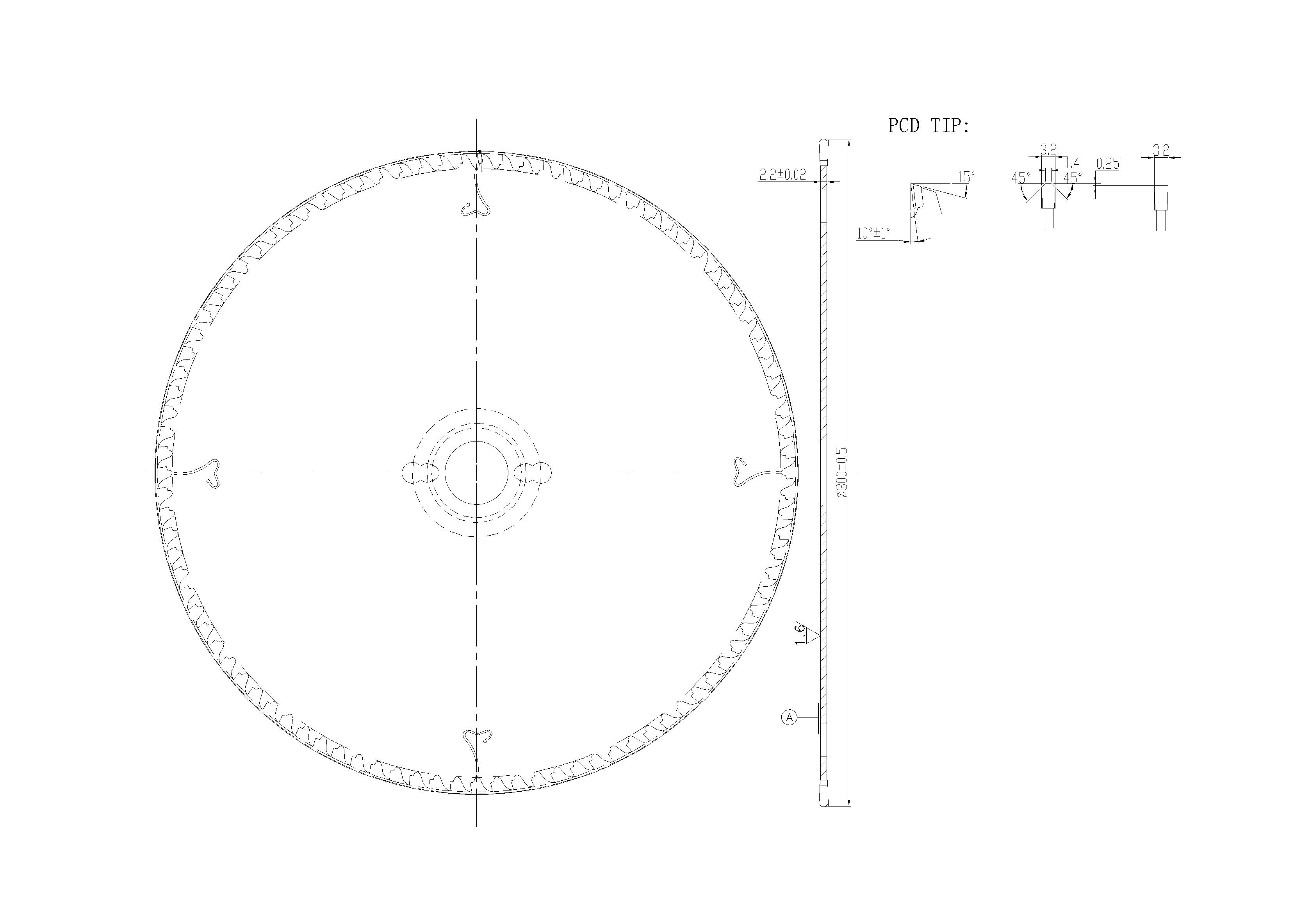 Durable PCD Diamond Saw Blade for Laminated Panels, MDF, HPL - 30-50X Longer Life Than Carbide-DiZiK,300mm PCD Diamond Saw Blade - 30-50X Lifespan for Laminated Panels, HPL, MDF | Compatible with Altendorf, SCM, Felder