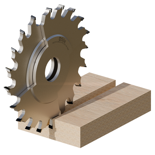 Modular PCD Grooving Cutter System - Adjustable Multi-Blade Design for CNC & Planers - Diamond-Tipped Precision