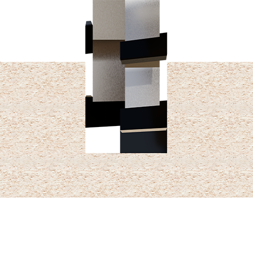 Système de fraise à rainurer PCD en action - Lames multiples réglables pour le rainurage de l'aluminium et du bois sur CNC et raboteuse