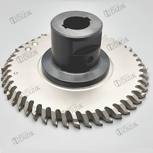 Detailed view of the mounting part of DiZiK Diamond Hogger Cutter - Ensuring seamless fit for SCM Evolution S Series Stefani, Model 250×12.5×40 Z48+6