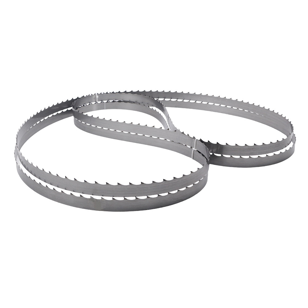 Two quenched band saw blades for hardwood stacked display - Ideal for vertical and horizontal band saws, gantry sawing machines