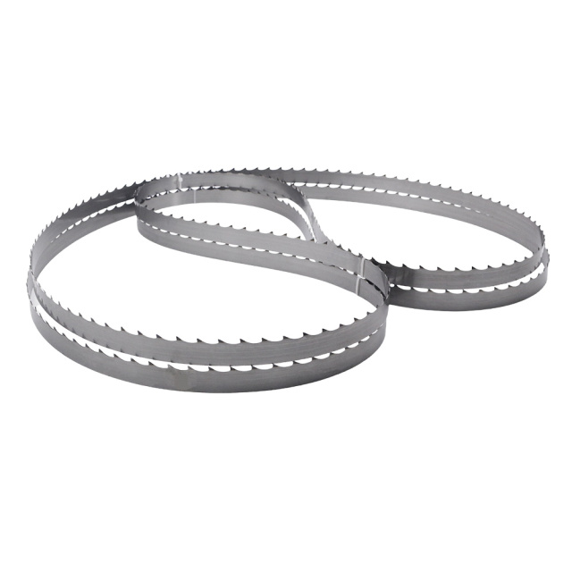 Two quenched band saw blades for hardwood stacked display - Ideal for vertical and horizontal band saws, gantry sawing machines