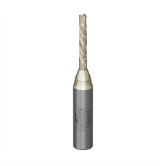 Frontal horizontal view of DiZiK Xpress Compression Bit - Solid carbide router bit for MDF and laminated materials