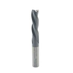 DiZiK HW-DLC 3-flute spiral downcut router bit for solid wood and plywood 90 vertical View