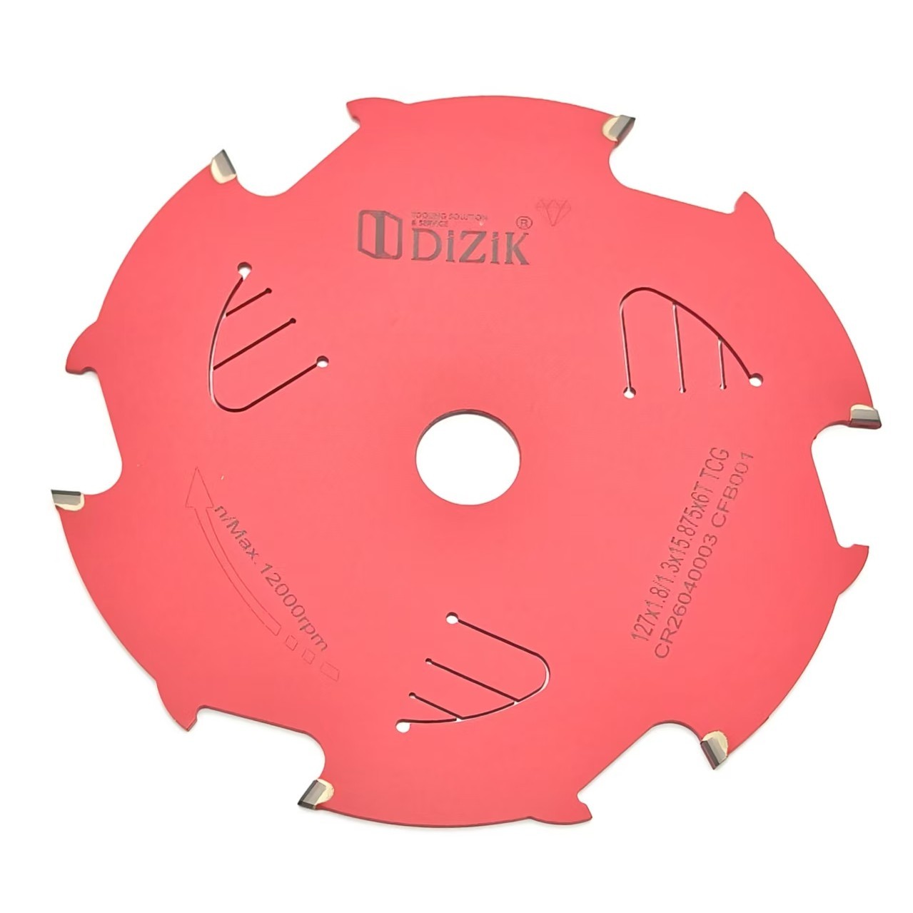 DiZiK CFB001 5 Inch Red Teflon Coated Diamond Saw Blade for Track Saw