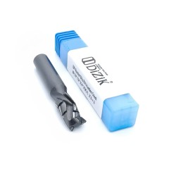 DiZiK HS053 PCD Nesting Bit - Hardened Steel Shank CNC Router Bit with Branded Packaging, Front View
