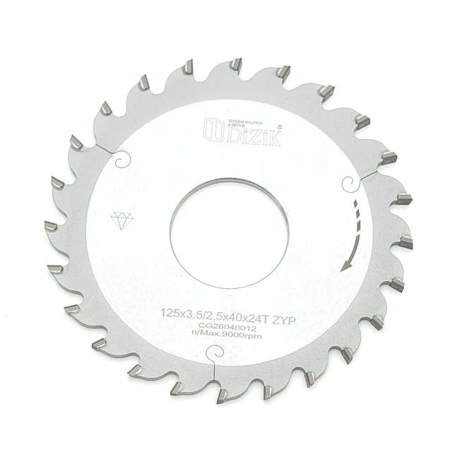 DiZik 24T ATB flat tooth diamond groover blade, 3.5mm standard groove width for CNC woodworking cabinet LED slots