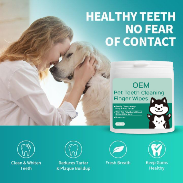 Pet Teeth Cleaning Finger Wipes