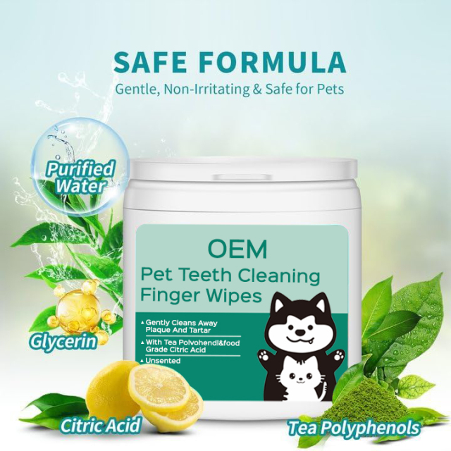 Pet Teeth Cleaning Finger Wipes