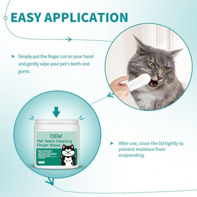 Pet Teeth Cleaning Finger Wipes