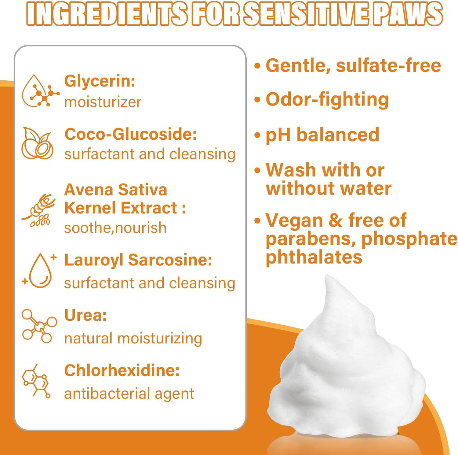 Pet Paw Cleaner No-Rinse Foaming