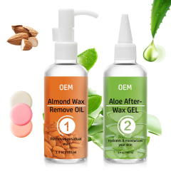After Hair Removal Skin Care Kit (Almond Oil,Aloe Vera Gel)