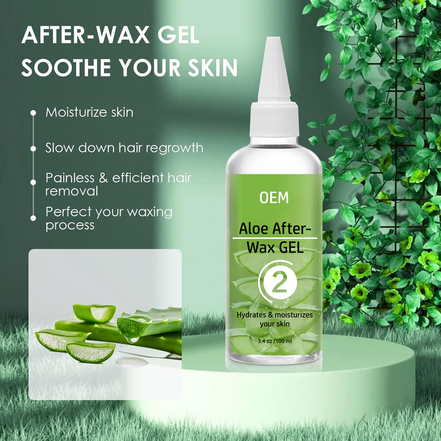 After Hair Removal Skin Care Kit (Almond Oil,Aloe Vera Gel)