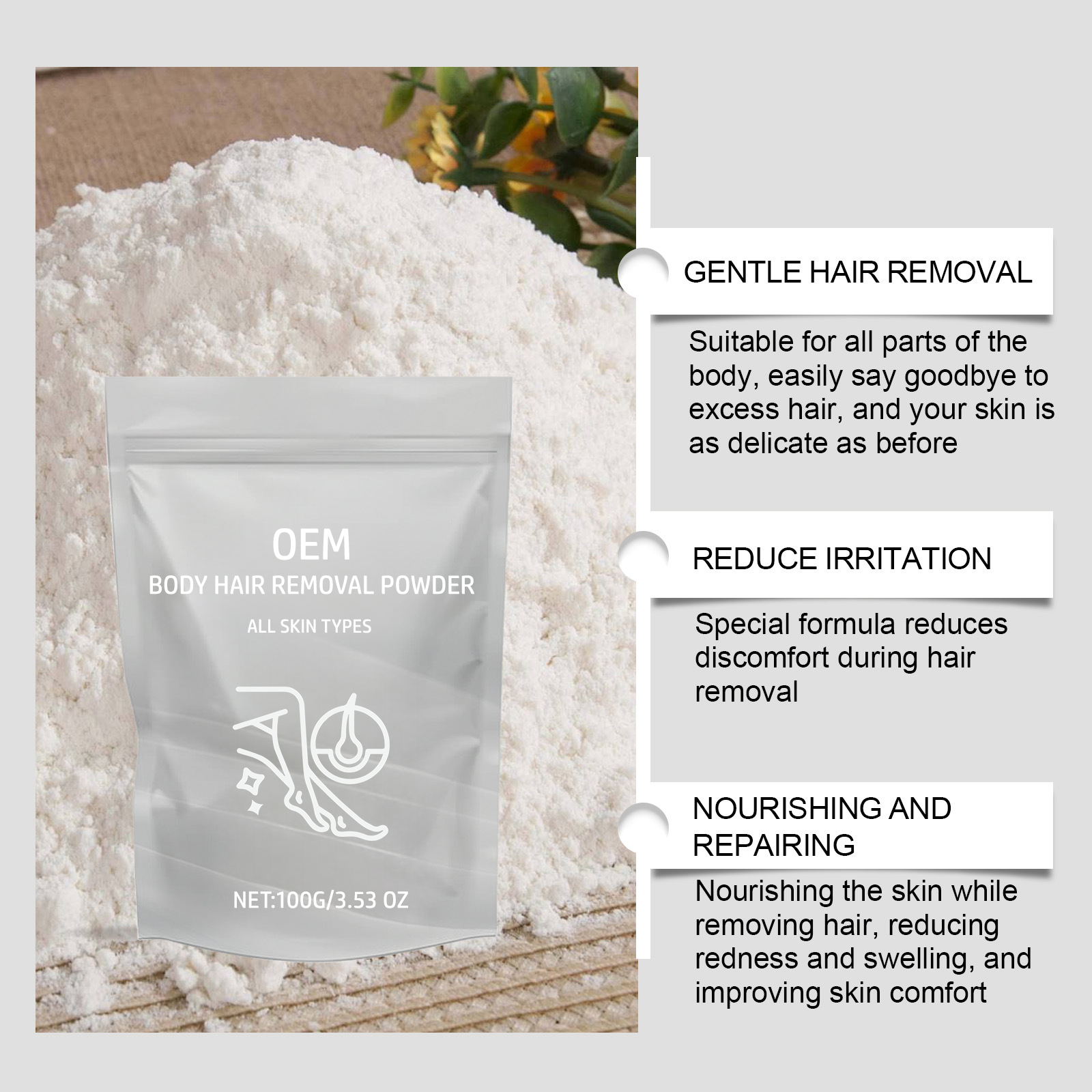 Body Hair Removal Wax Powder