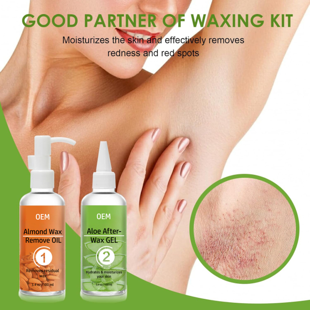 After Hair Removal Skin Care Kit (Almond Oil,Aloe Vera Gel)