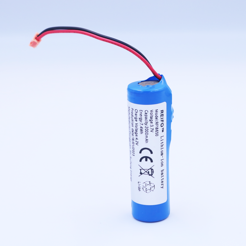 Rechargeable 3.7V Li-ion battery pack 18650 2000mAh 1S1P
