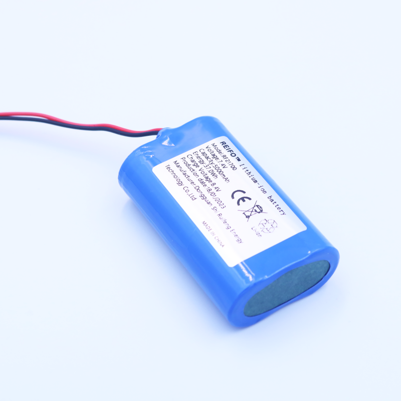Rechargeable 7.4V Li-ion battery pack 21700 5000mAh 2S1P