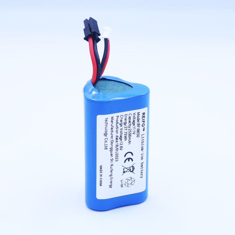 Rechargeable 11.1V Li-ion battery pack 18650 2500mAh 3S1P