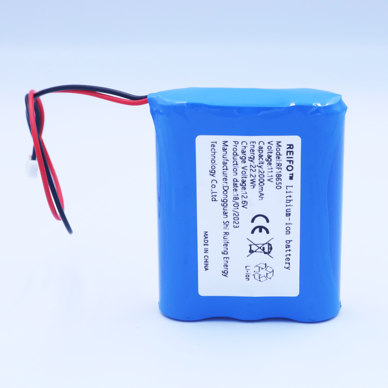 Rechargeable 11.1V Li-ion battery pack 18650 2000mAh 3S1P
