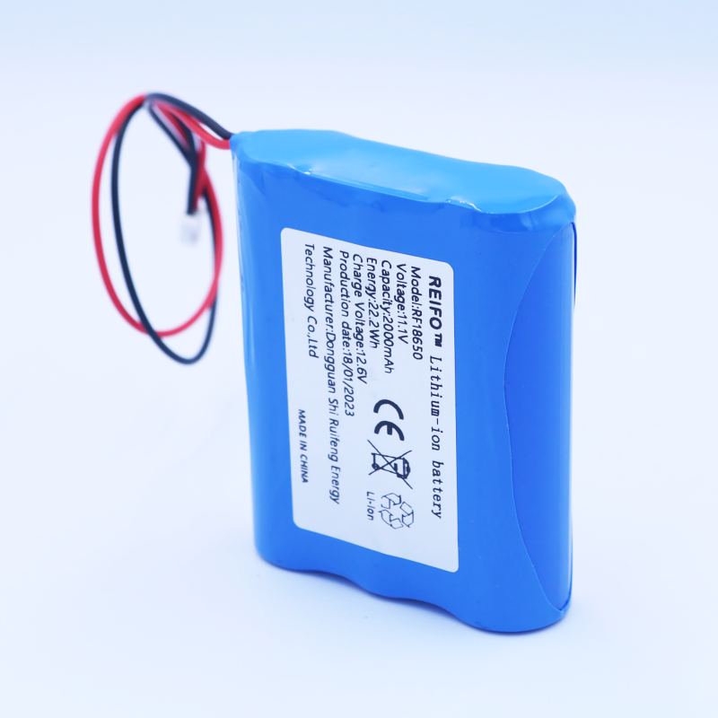 Rechargeable 11.1V Li-ion battery pack 18650 2000mAh 3S1P