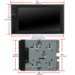Zonteck 6.2" ZK-6200U Universal Multimedia MP5 Player Stereo CarPlay Android AUTO Linux system