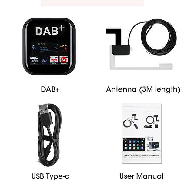 ZK-315 Universal Digital DAB/DAB+ Antenna USB Adapter Android Car Radio Receiver Player
