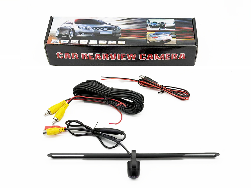 ZK-300 Universal 720P License Plate Frame Car Reverse View Camera Fisheye Metal Bracket