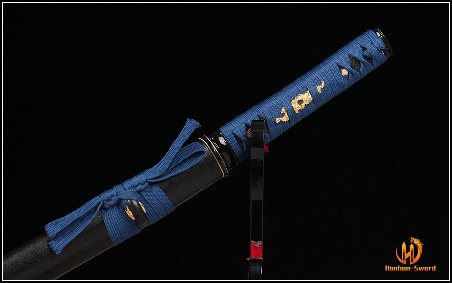 9260 Spring Steel Wakizashi Japanese Sword iron Tsuba Unokubi-Zukuri Blade