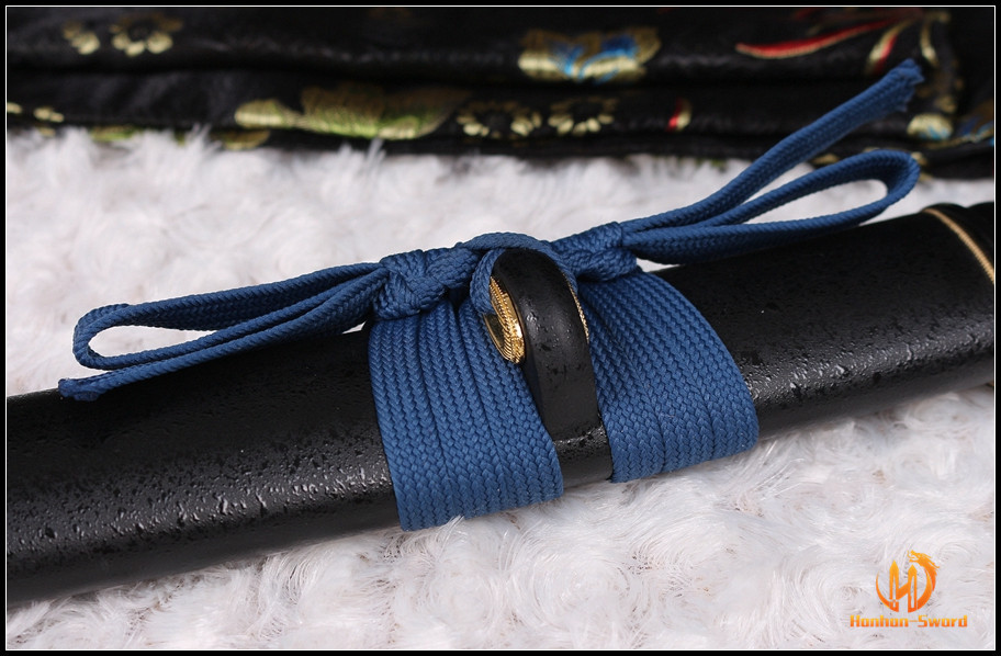 9260 Spring Steel Wakizashi Japanese Sword iron Tsuba Unokubi-Zukuri Blade