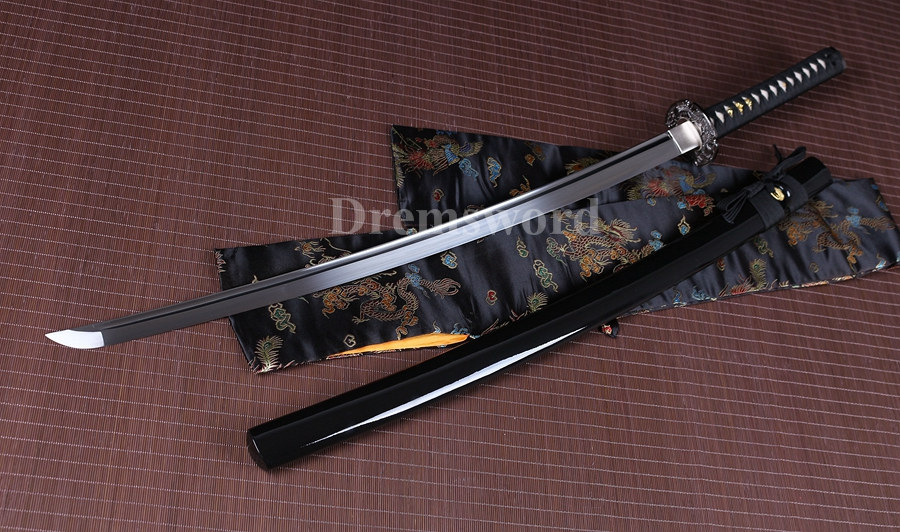 Japanese samurai Katana full tang 1060 high carbon steel handmade sword sharp.