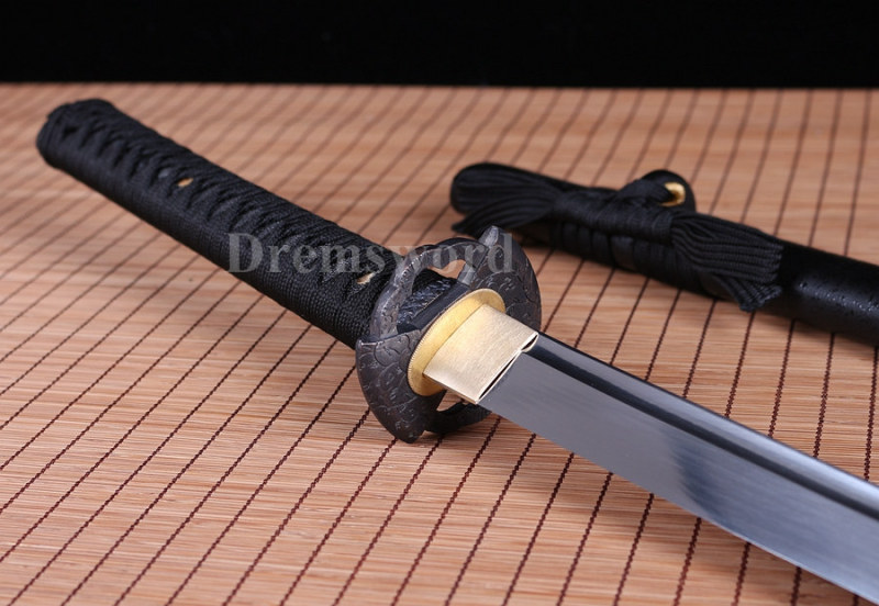 handmade full tang japanese samurai Katana sword carbon steel sharp blade.